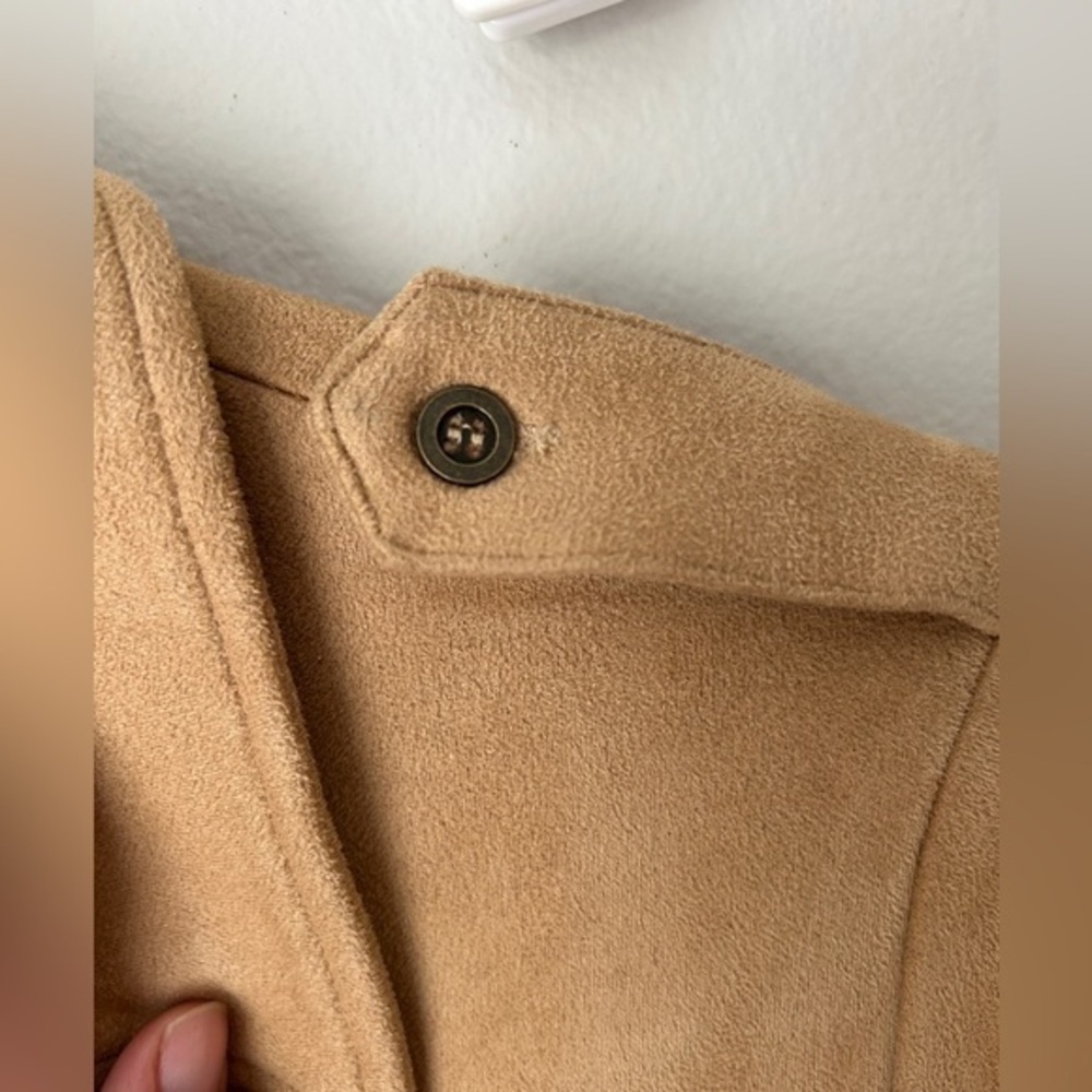 Freeway Tan Suede Button-Up Jacket - Picture 2 of 8